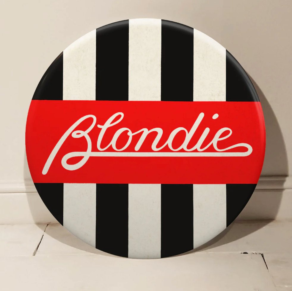 Tapedeck Art - Blondie, Parallel Lines GIANT 3D Vintage Pin Badge - My Store