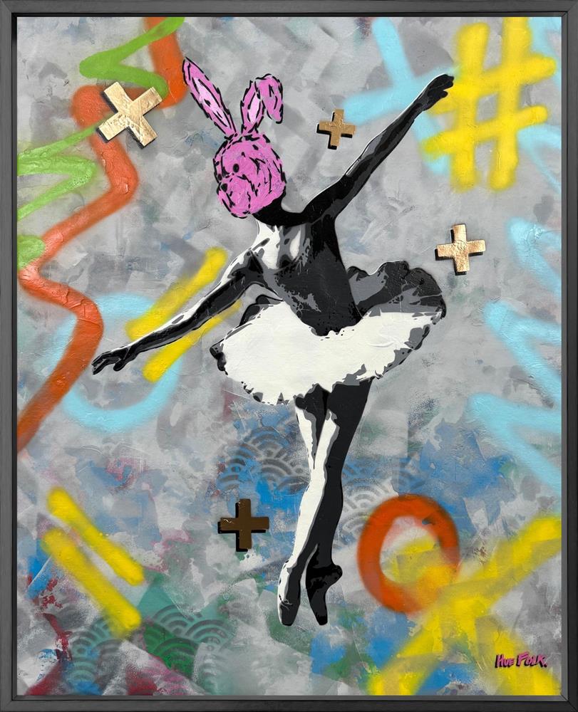 Hue Folk - Dancing Is The Poetry Of The Foot - Ballet Bunny IV - Watergate Art