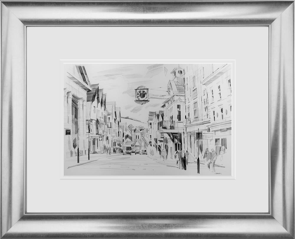 Colin Brown - Guildford Town Sketch - Watergate Art