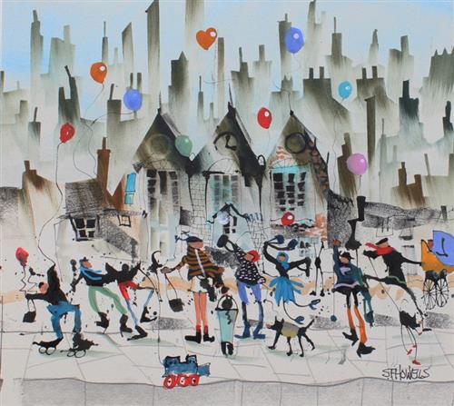 Sue Howells RWS - Have You Got Your Book Bag? - Watergate Art