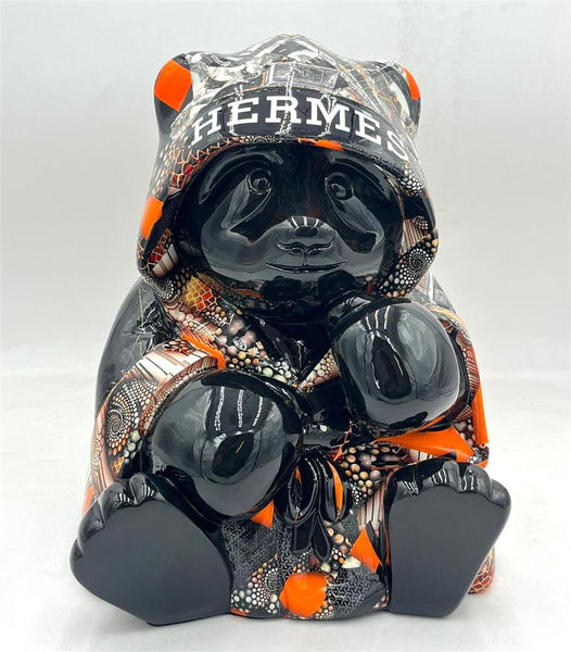 Hermes Boxing Panda (Orange) II by Naor – Watergate Art