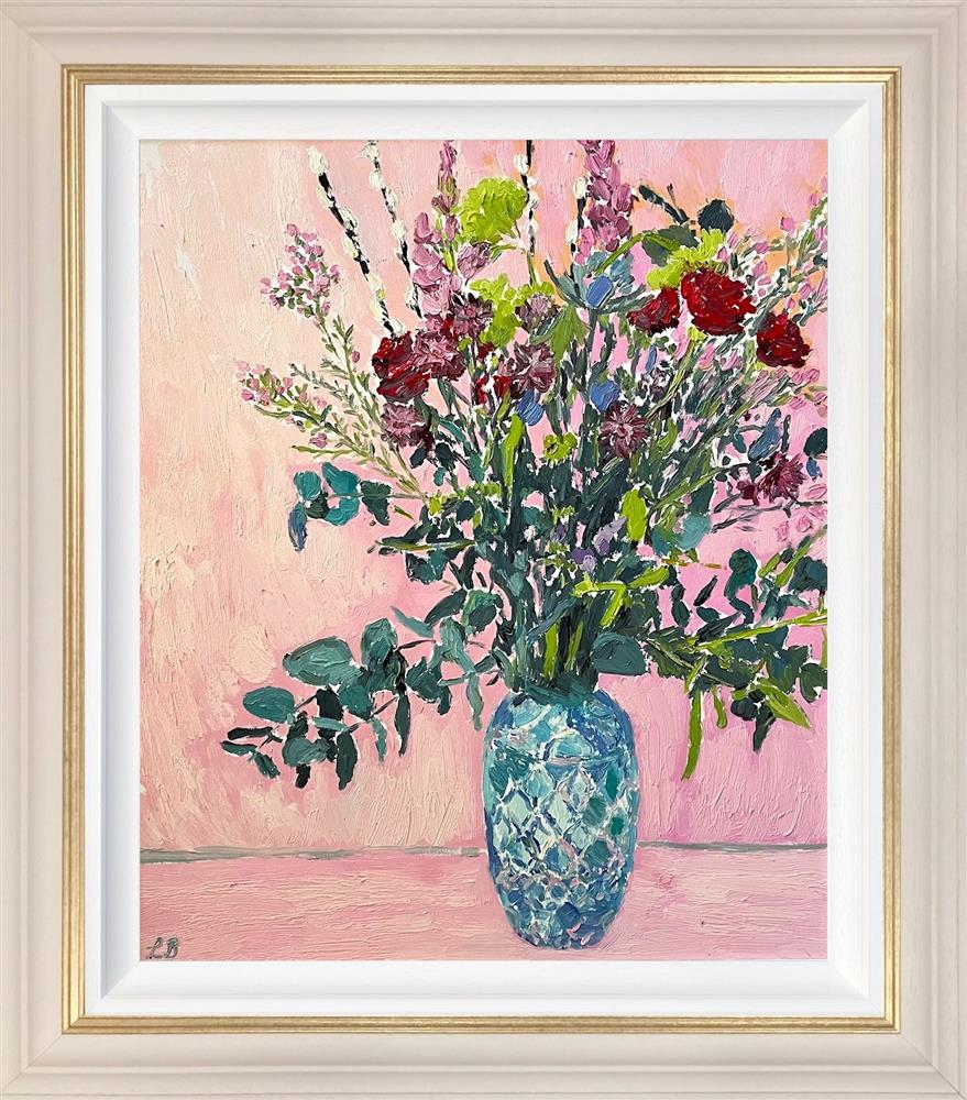 Leila Barton - Mixed Flowers On Pink - Watergate Art