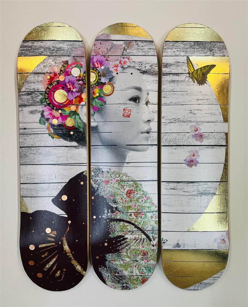 The Trunk Of Funk - Porcelain Skate Deck - Gold Leaf - Watergate Art