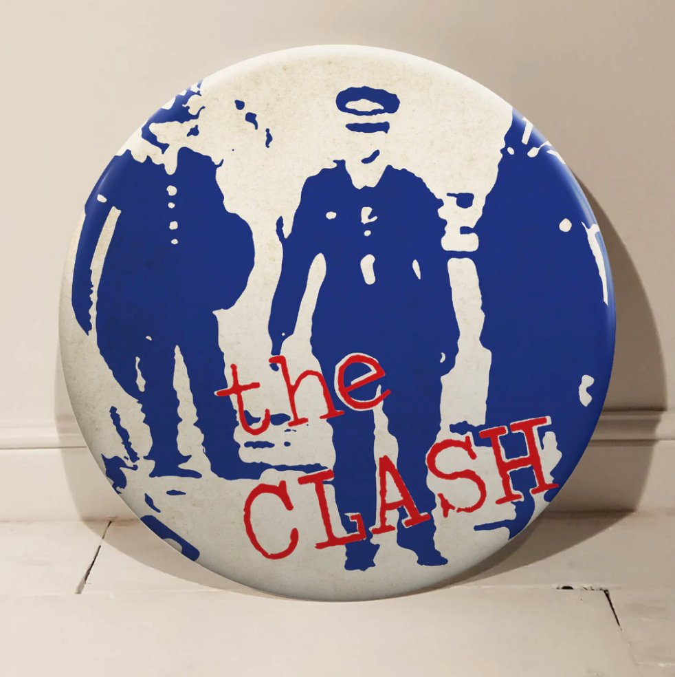 Tapedeck Art - The Clash, Police and Thieves GIANT 3D Vintage Pin Badge - My Store